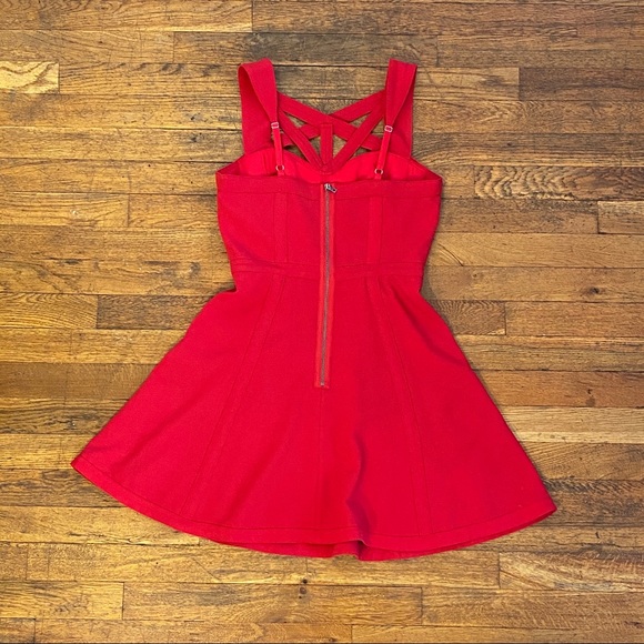 BCBG MAXAZARIA Red Cut Out Dress - Picture 3 of 4
